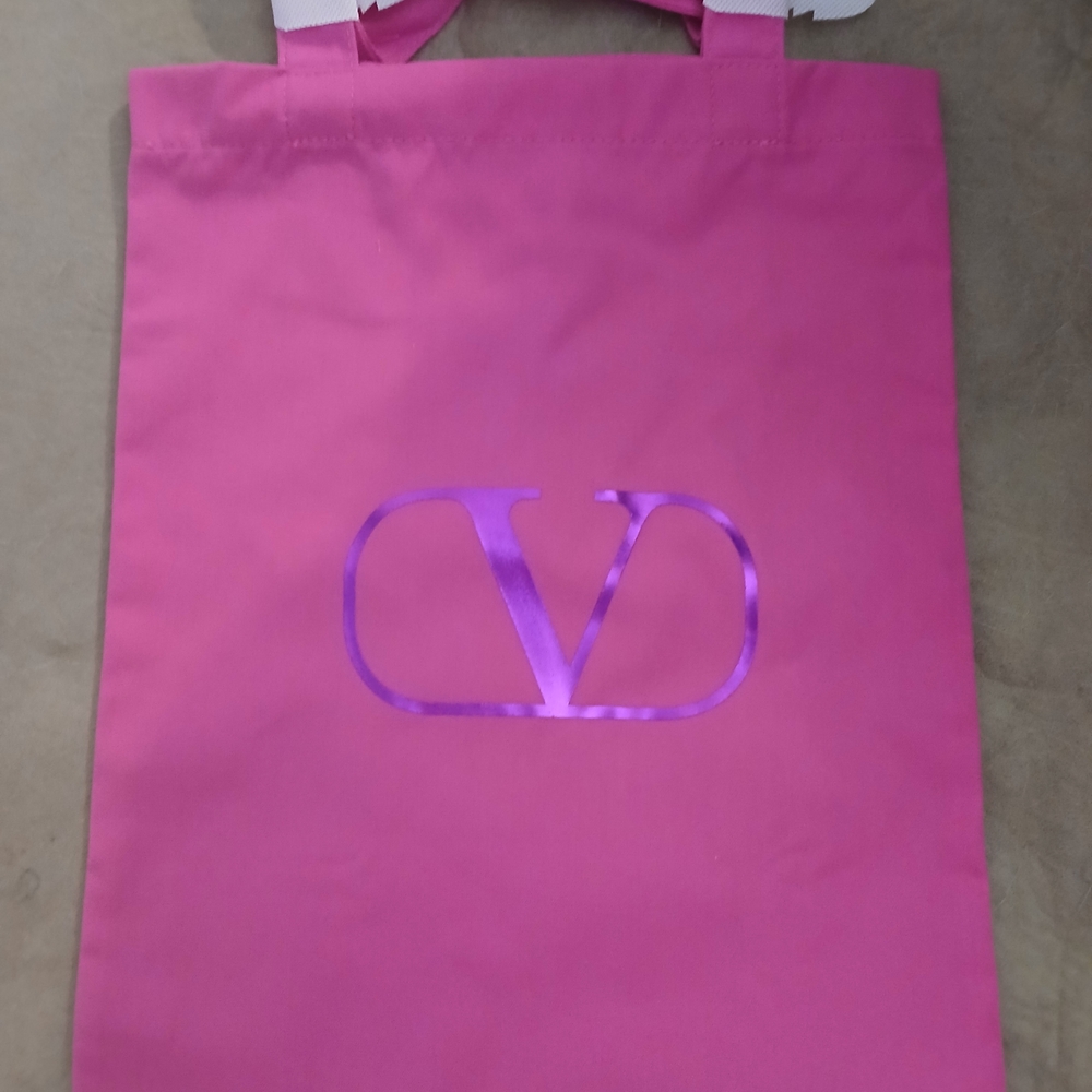 Valentino Pink and Purple Logo Tote